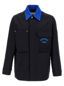 GIVENCHY - GIVENCHY - Logo embroidery overshirt - Men’s Outerwear