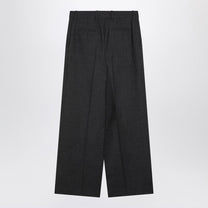 Givenchy - Givenchy Dark grey wool wide trousers - Trousers