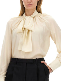 Givenchy - Givenchy Silk Shirt With Lavalliére Collar - Women’s Tops