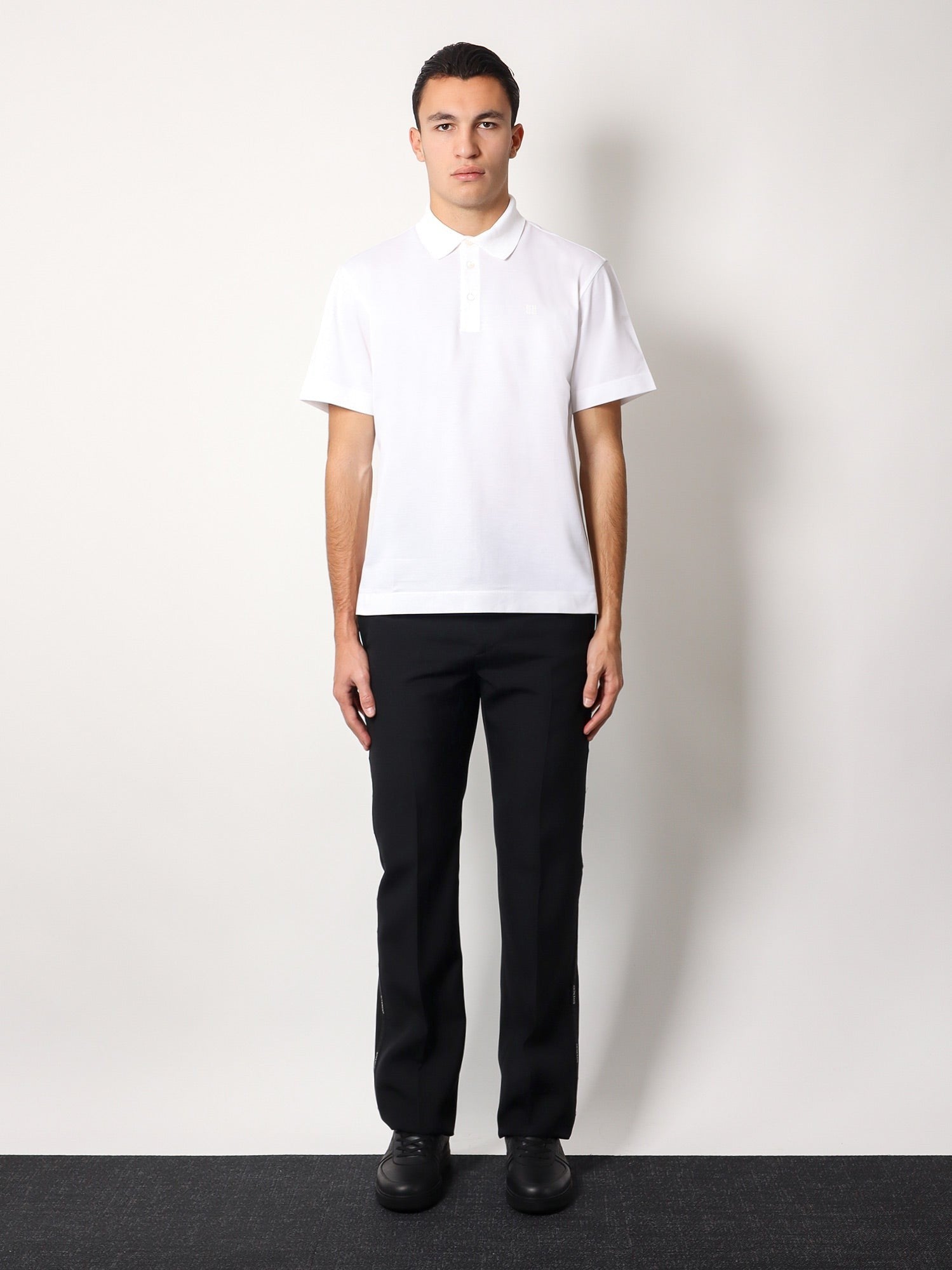 Givenchy - Givenchy Piqué Cotton Polo Shirt With 4g Embroidery - Men’s Tops