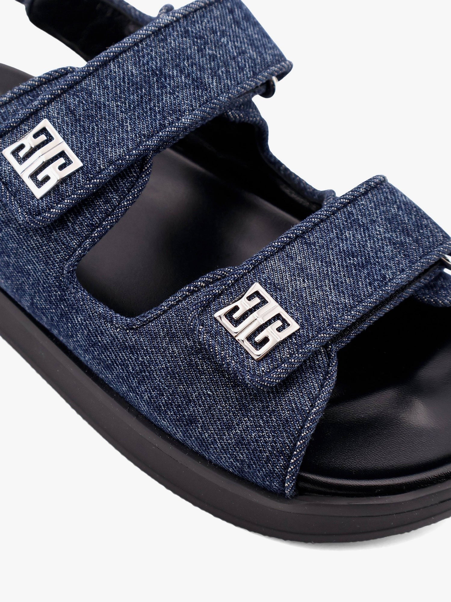 Givenchy - Givenchy Strap Flat Denim Sandals - Women’s Shoes