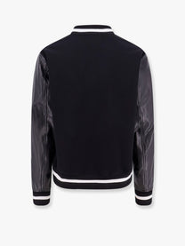 Givenchy - Givenchy Varsity Wool Blend Bomber With Leather Sleeves - Men’s Outerwear