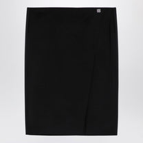 Givenchy - Givenchy Black wool skirt with metal button 4G - Skirts