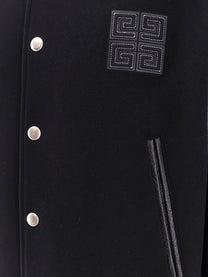 Givenchy - Givenchy Varsity Wool Blend Bomber With Leather Sleeves - Men’s Outerwear