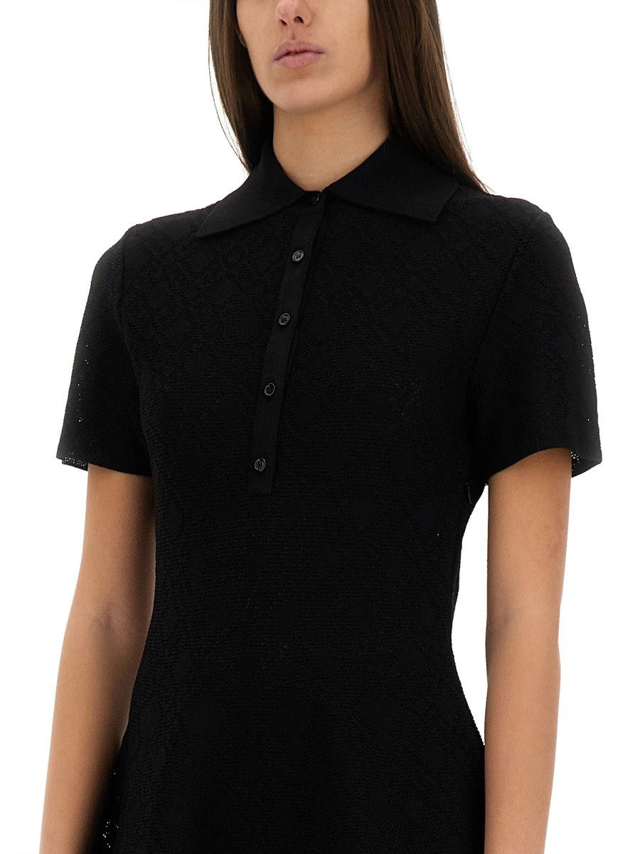 Givenchy - Givenchy ’Monogram 72’’ Jacquard Polo Style Dress - Women’s Clothing