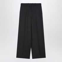 Givenchy - Givenchy Dark grey wool wide trousers - Trousers