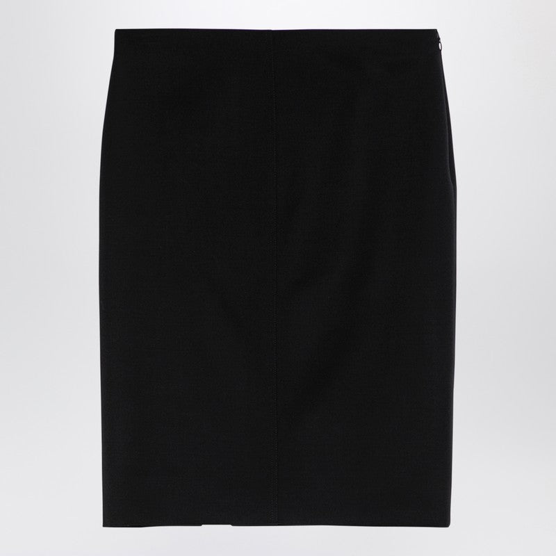 Givenchy - Givenchy Black wool skirt with metal button