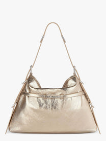 Givenchy - Givenchy Voyou Metallized Leather Shoulder Bag - Women’s Bags