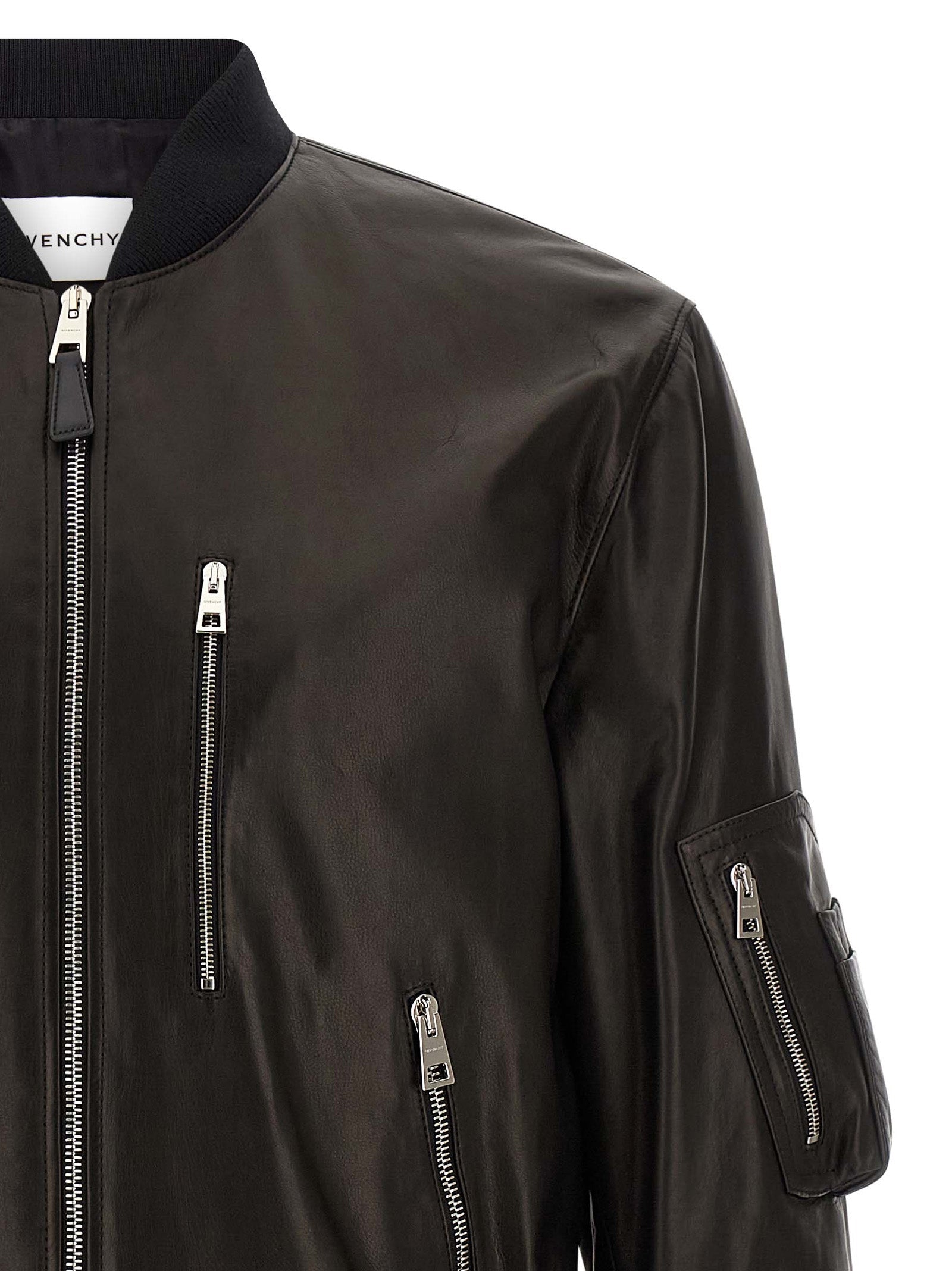 GIVENCHY - GIVENCHY - Leather bomber jacket - Men’s Outerwear