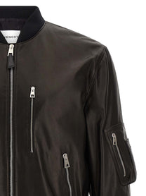 GIVENCHY - GIVENCHY - Leather bomber jacket - Men’s Outerwear