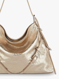 Givenchy - Givenchy Voyou Metallized Leather Shoulder Bag - Women’s Bags
