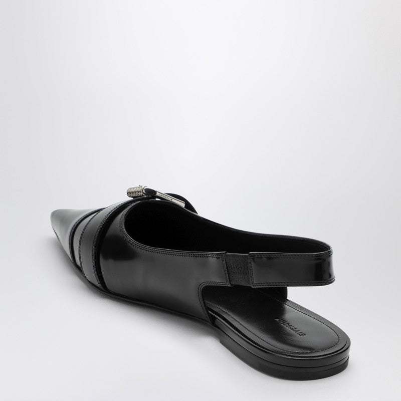 Givenchy - Givenchy Voyou black leather slingback - Slingback