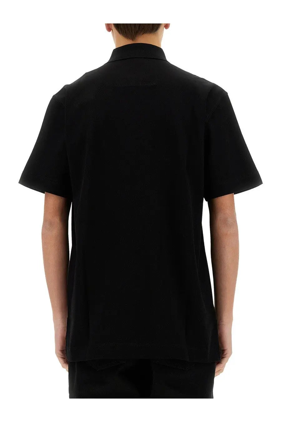 Givenchy men’s black short-sleeved cotton polo shirt with a collared neckline perfect for casual wear