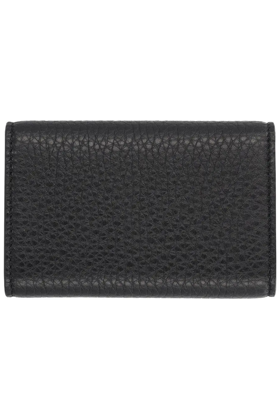 Givenchy men’s black pebbled leather card case showcasing textured leather and compact design for stylish card storage