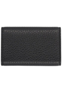 Givenchy men’s black pebbled leather card case showcasing textured leather and compact design for stylish card storage