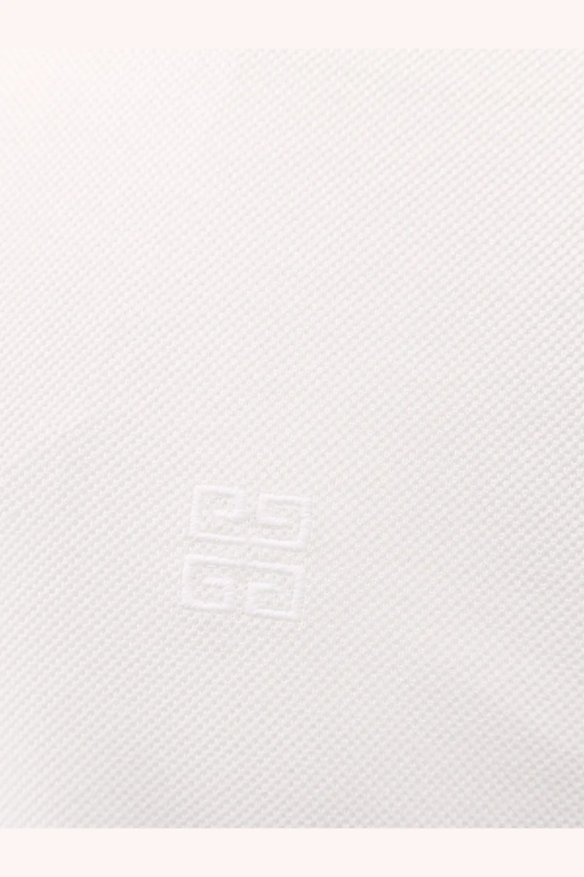 Givenchy Men's Piqué Cotton Polo Shirt White, view 5