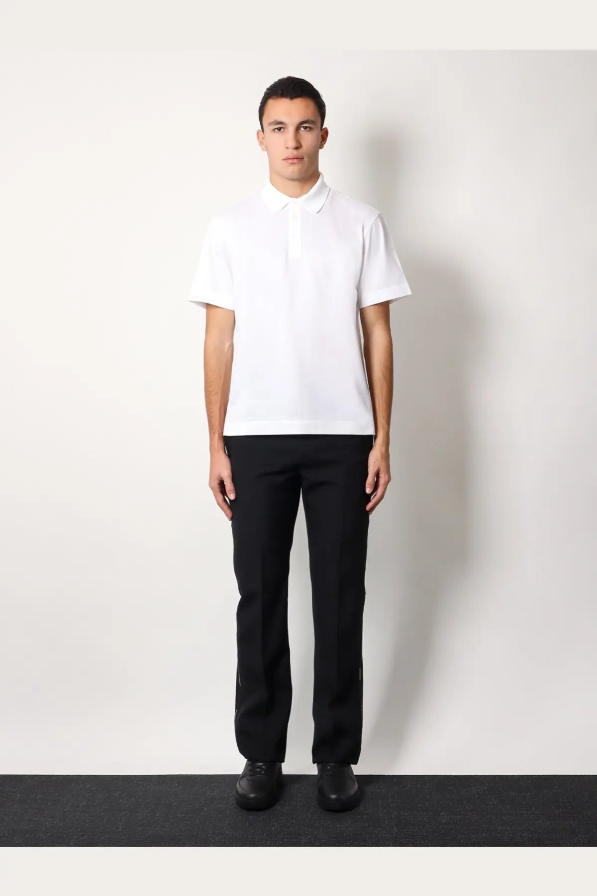 Givenchy Men's Piqué Cotton Polo Shirt White, view 3
