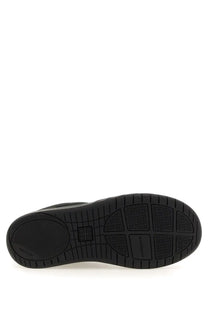 Black rubber sole of givenchy men’s skate sneaker with embossed logo pattern and textured grip design