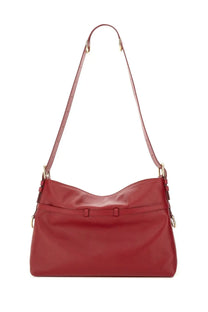 Givenchy women’s bag Voyou medium red leather shoulder bag with glossy finish and gold-tone hardware accents