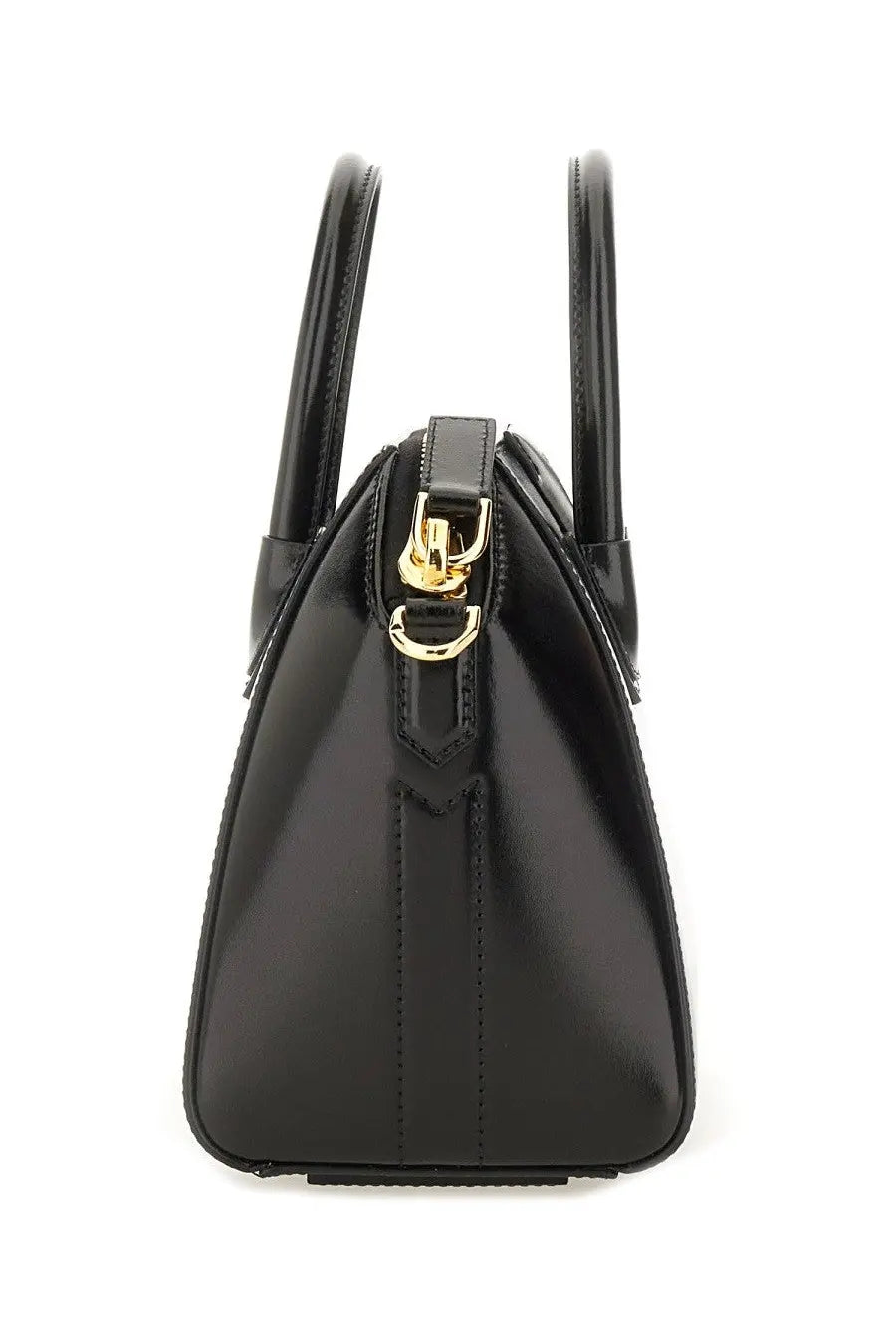Givenchy women’s borsa antigona mini black leather handbag with gold-tone hardware and structured design