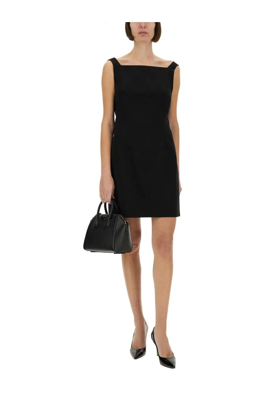 Givenchy Women's Crepe and Satin Dress Black, view 2