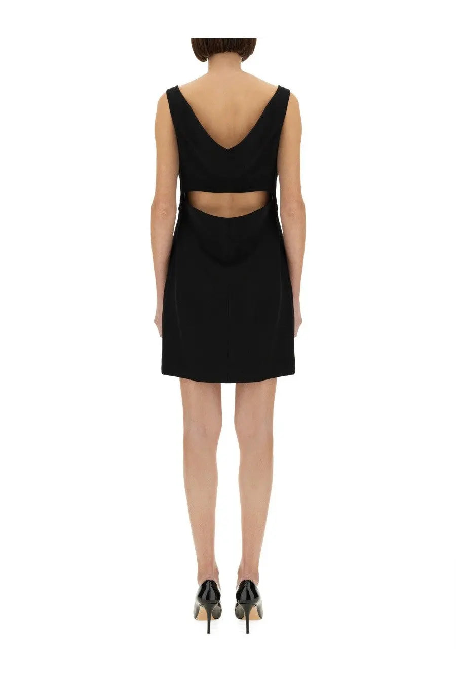 Givenchy Women's Crepe and Satin Dress Black, view 3