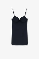 Givenchy Women's Cutaway Satin Mini Dress Black