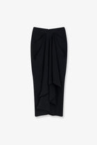 Givenchy Women's Draped Midi Skirt Black