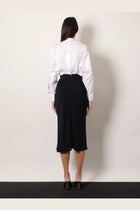 Givenchy Women's Draped Midi Skirt Black, view 3