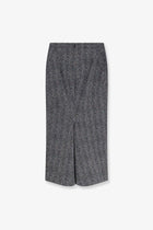 Givenchy Women's Herringbone Motif Cotton Skirt Grey, view 2