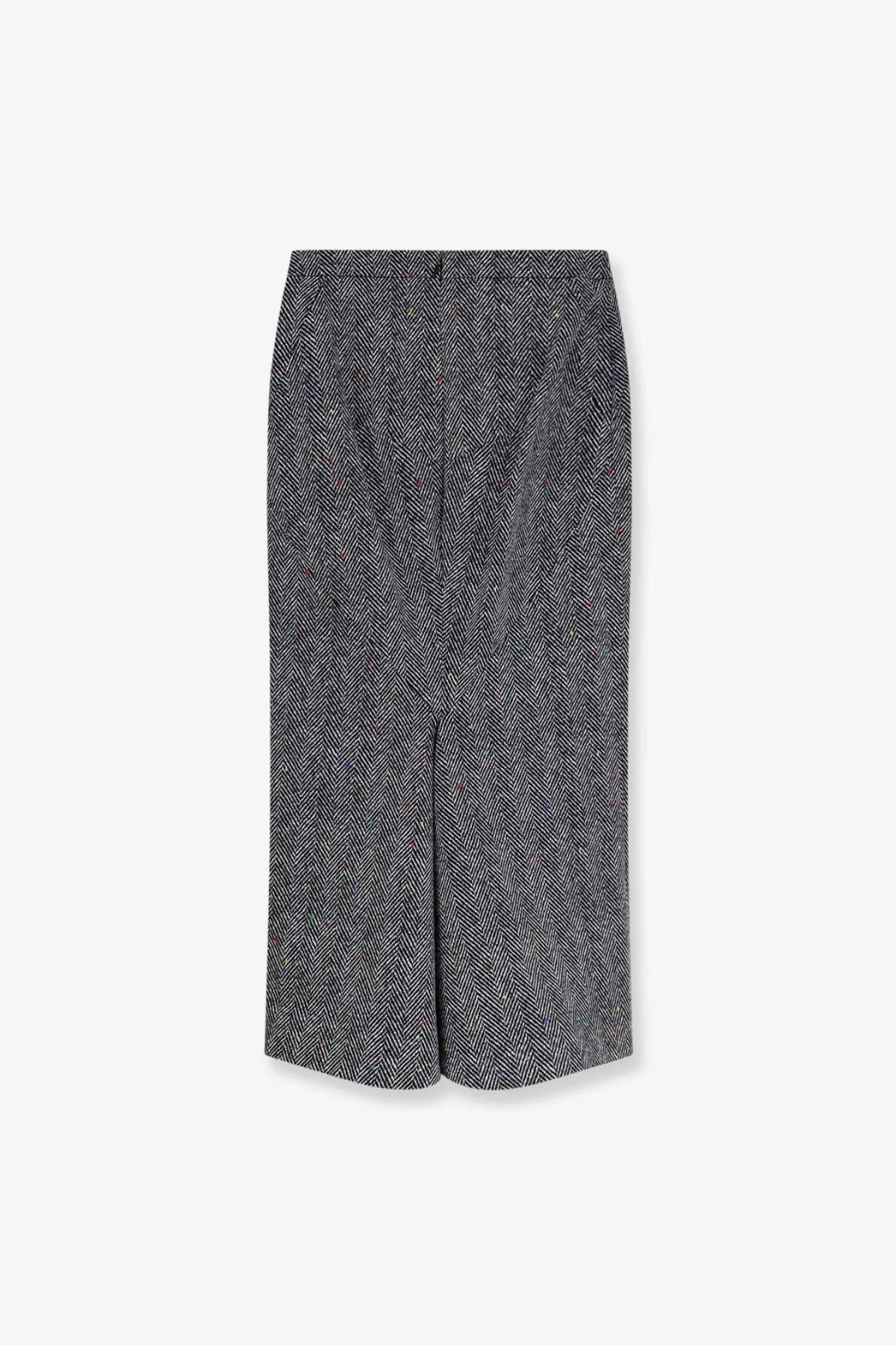 Givenchy Women's Herringbone Motif Cotton Skirt Grey, view 2