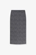 Givenchy Women's Herringbone Motif Cotton Skirt Grey