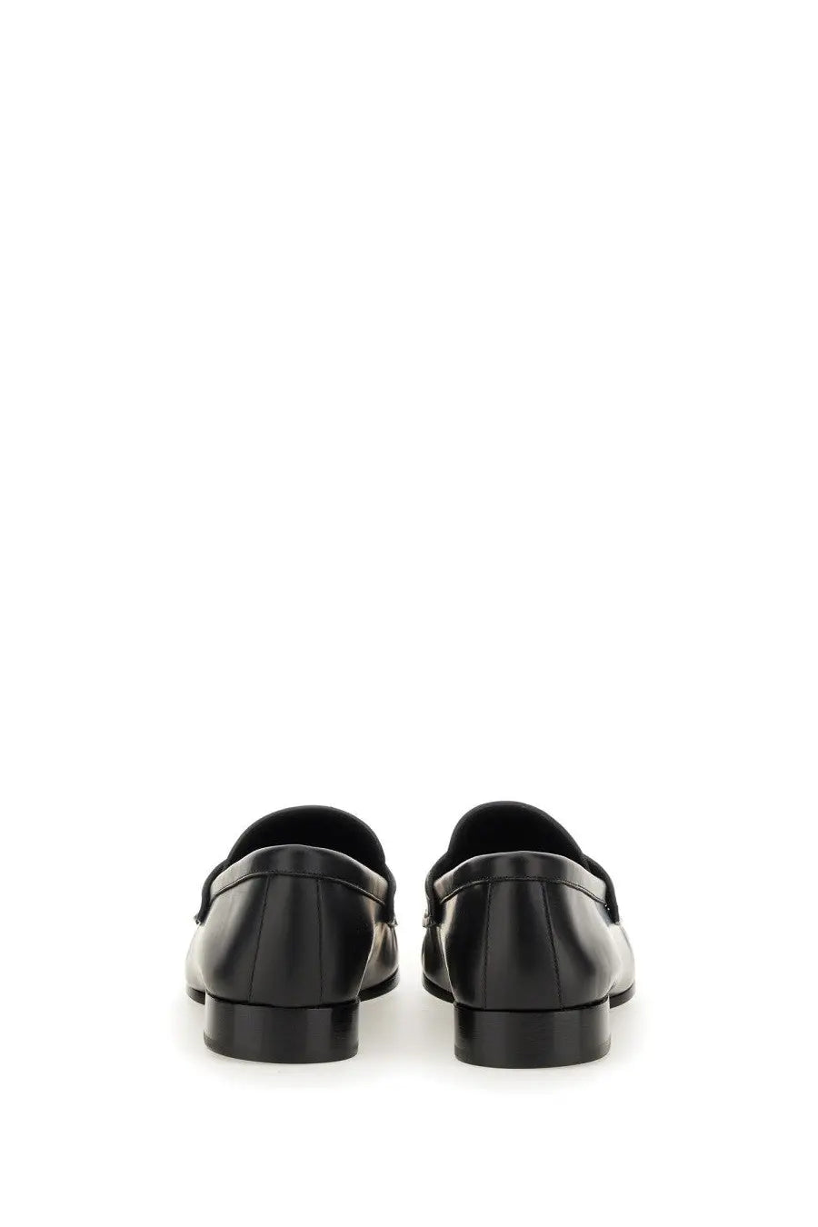 Givenchy women’s moccasin black leather loafers with sleek minimalist design and low block heels