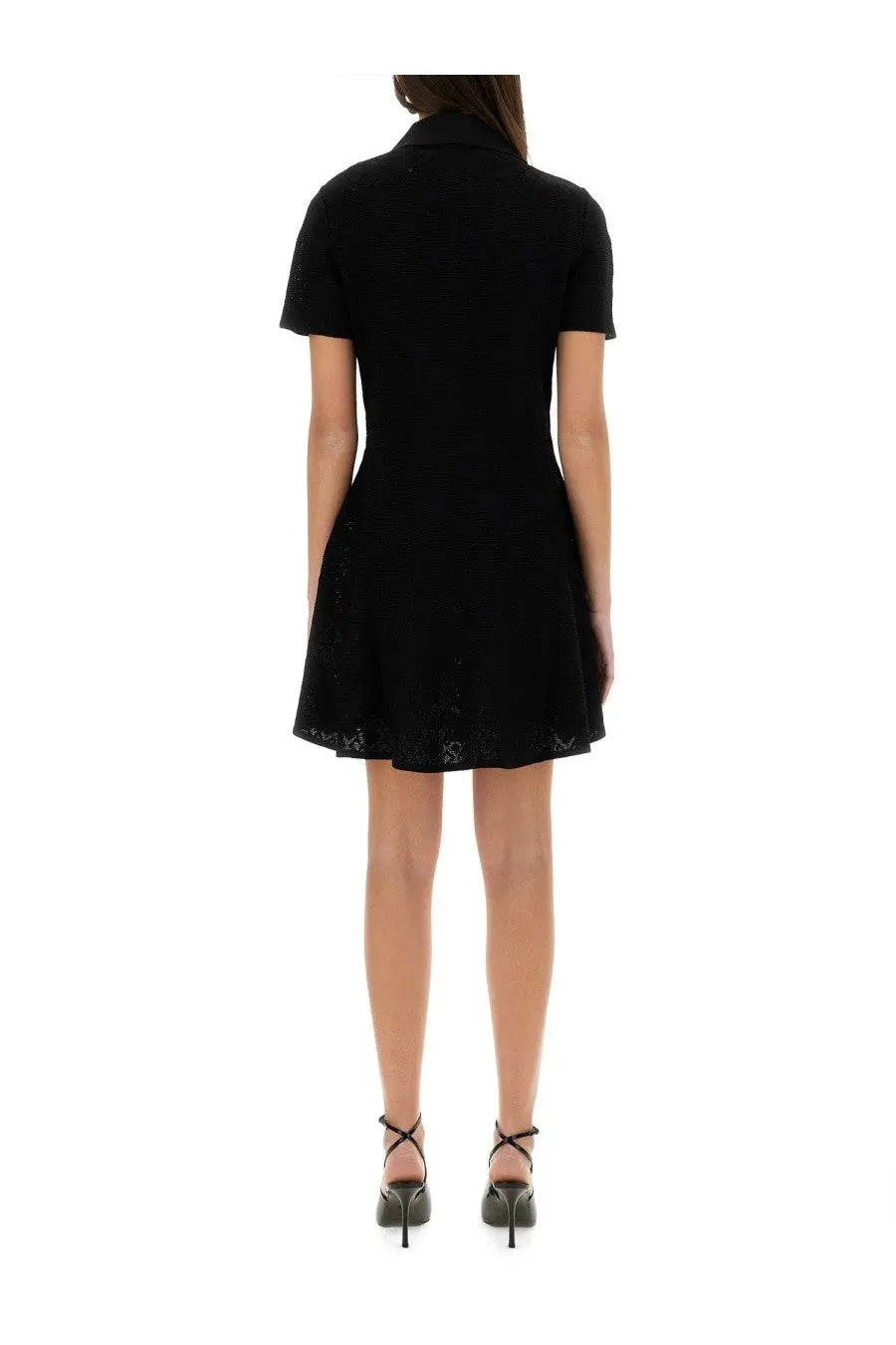 Givenchy Women's Monogram Jacquard Polo Style Dress Black, view 3