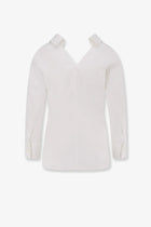 Givenchy Women's Open Cotton Shirt White, view 4