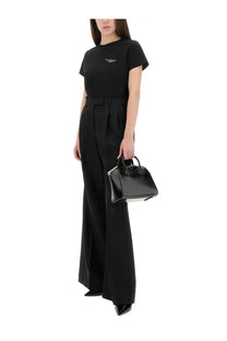 Black Givenchy small structured handbag with top handles and glossy finish for women’s stylish use