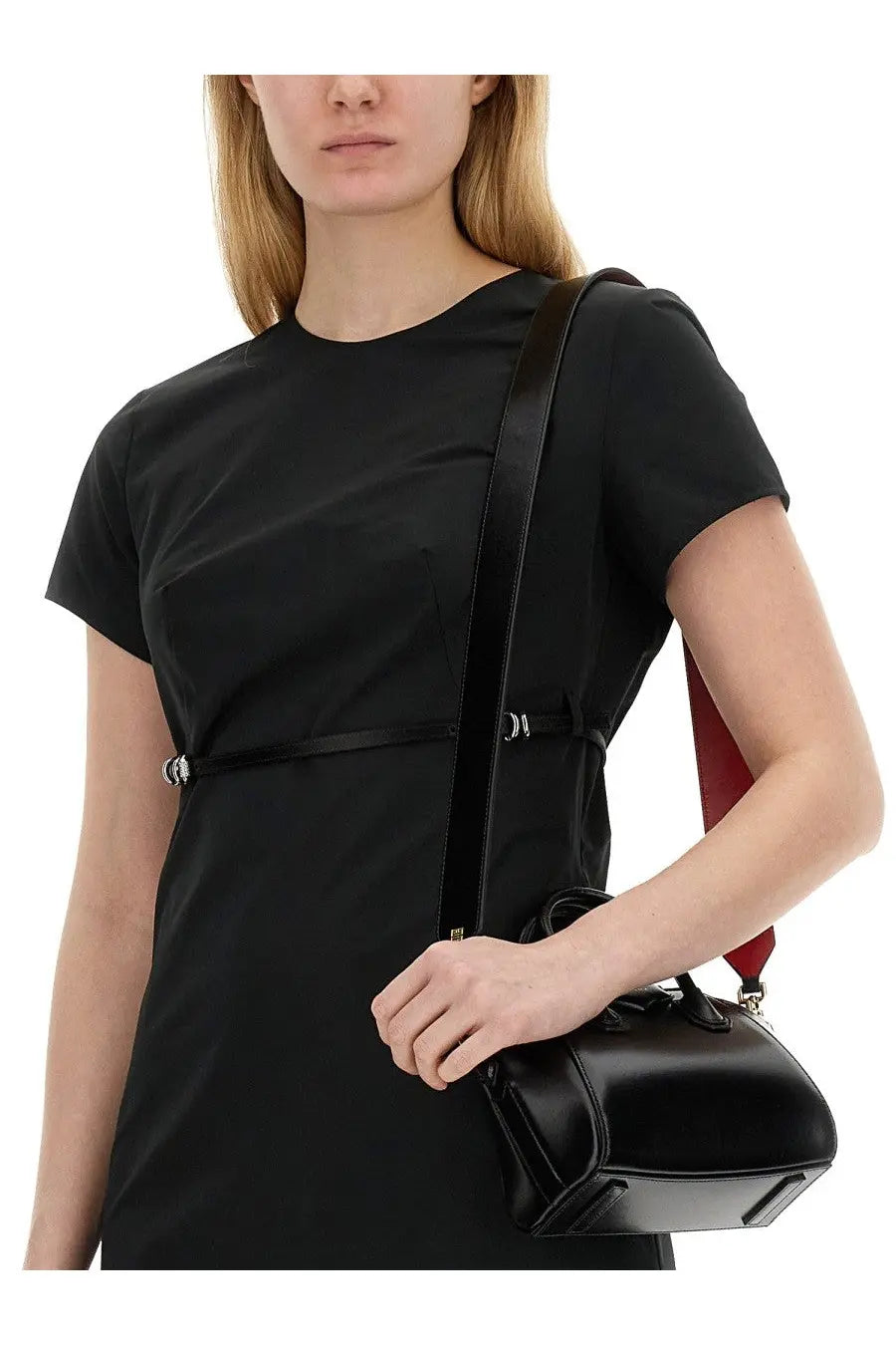 Givenchy Women's Taffeta Voyou Dress Black, view 4