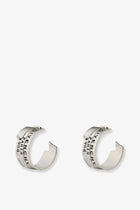 Givenchy Women's Givenchy Tape Earrings in Metal and Enamel Silver, view 2