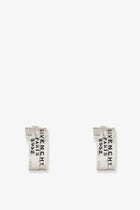 Givenchy Women's Givenchy Tape Earrings in Metal and Enamel Silver