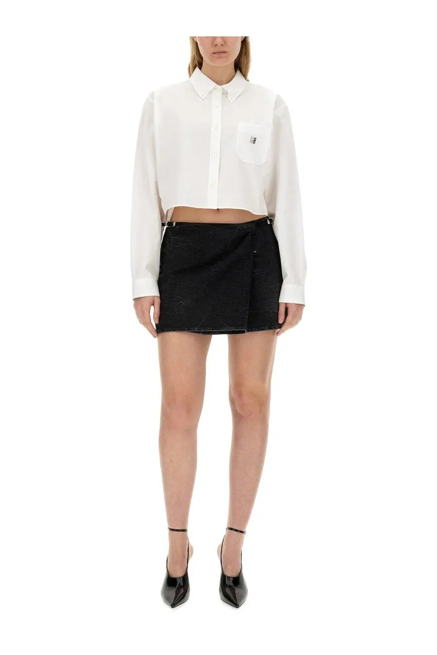 Givenchy Women's Voyou Wrap Skirt Black, view 2