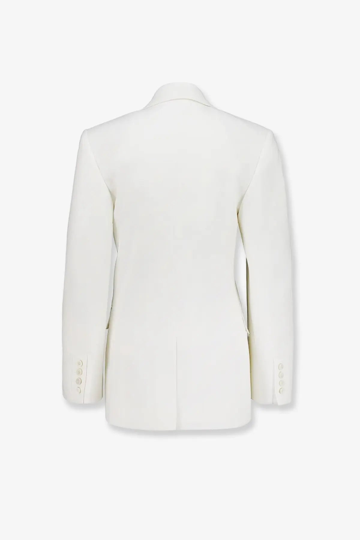 Givenchy women’s wool and mohair blazer in off-white with tailored fit and subtle seam detailing