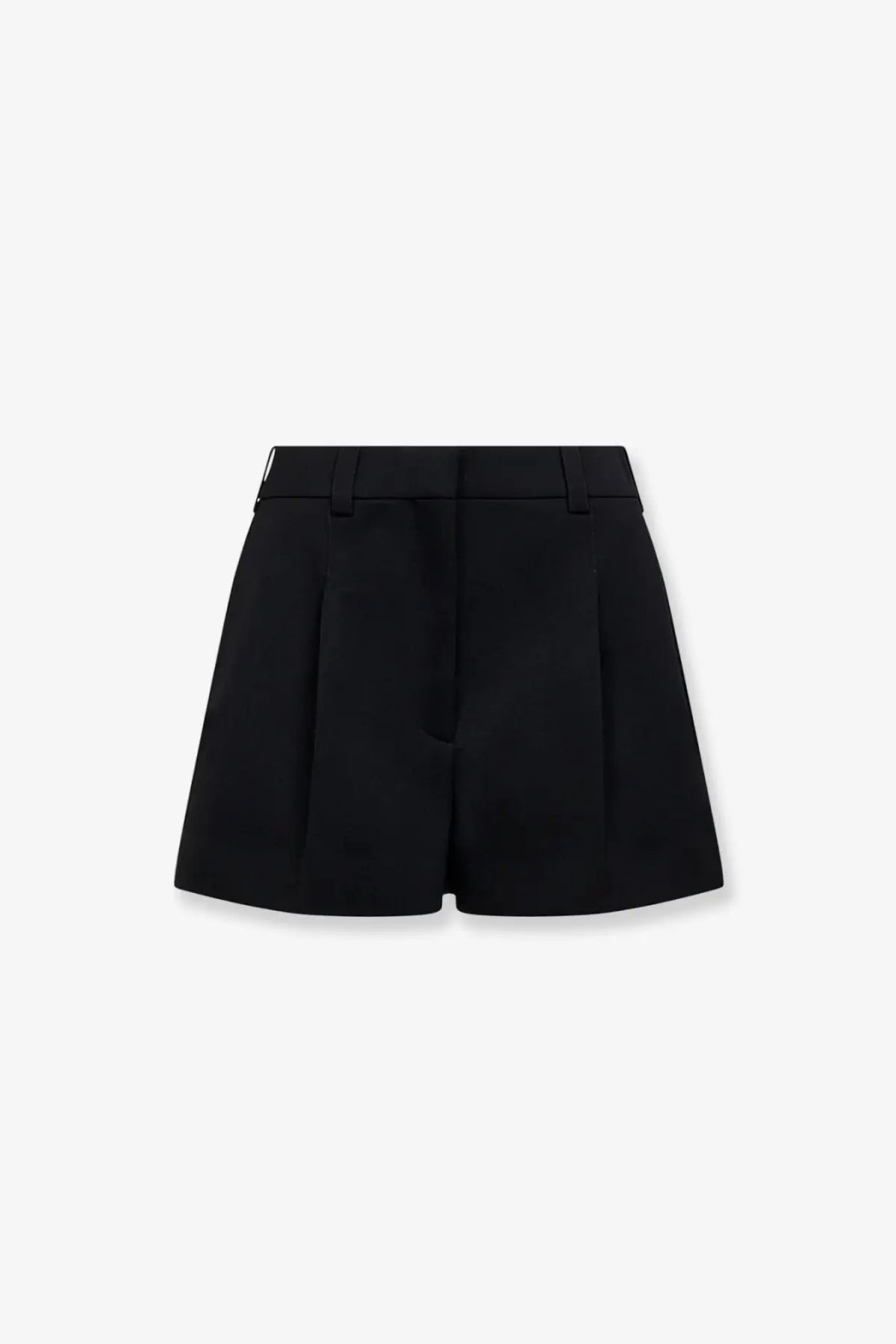 Givenchy women’s black wool high-waisted pleated shorts with a sleek tailored design
