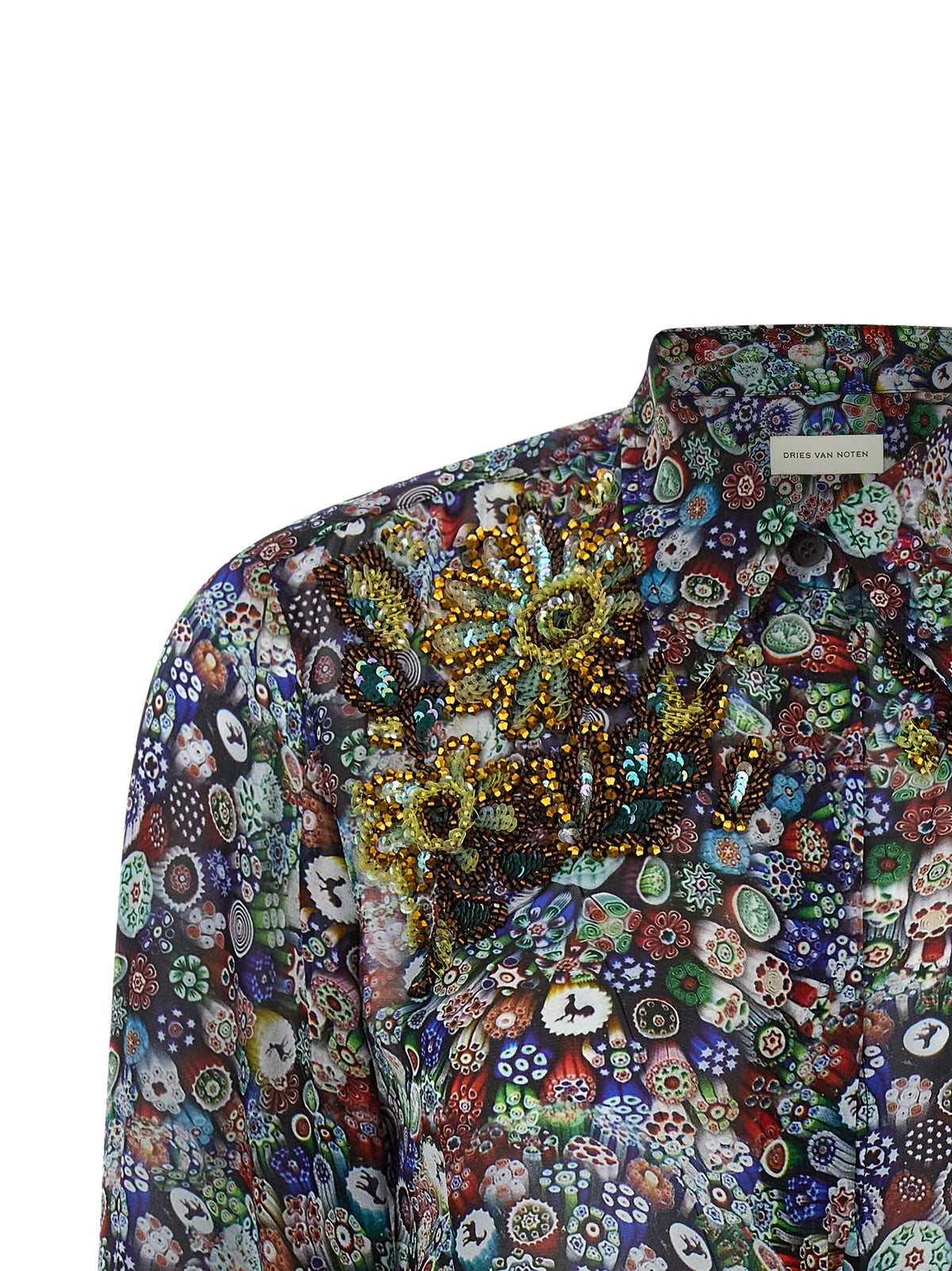 Dries Van Noten Glass Kaleidoscope Shirt Gold, view 3
