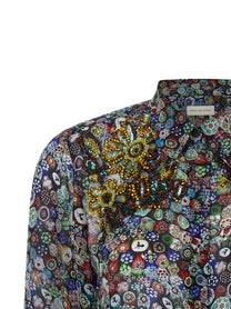 Dries Van Noten Glass Kaleidoscope Shirt Gold, view 3