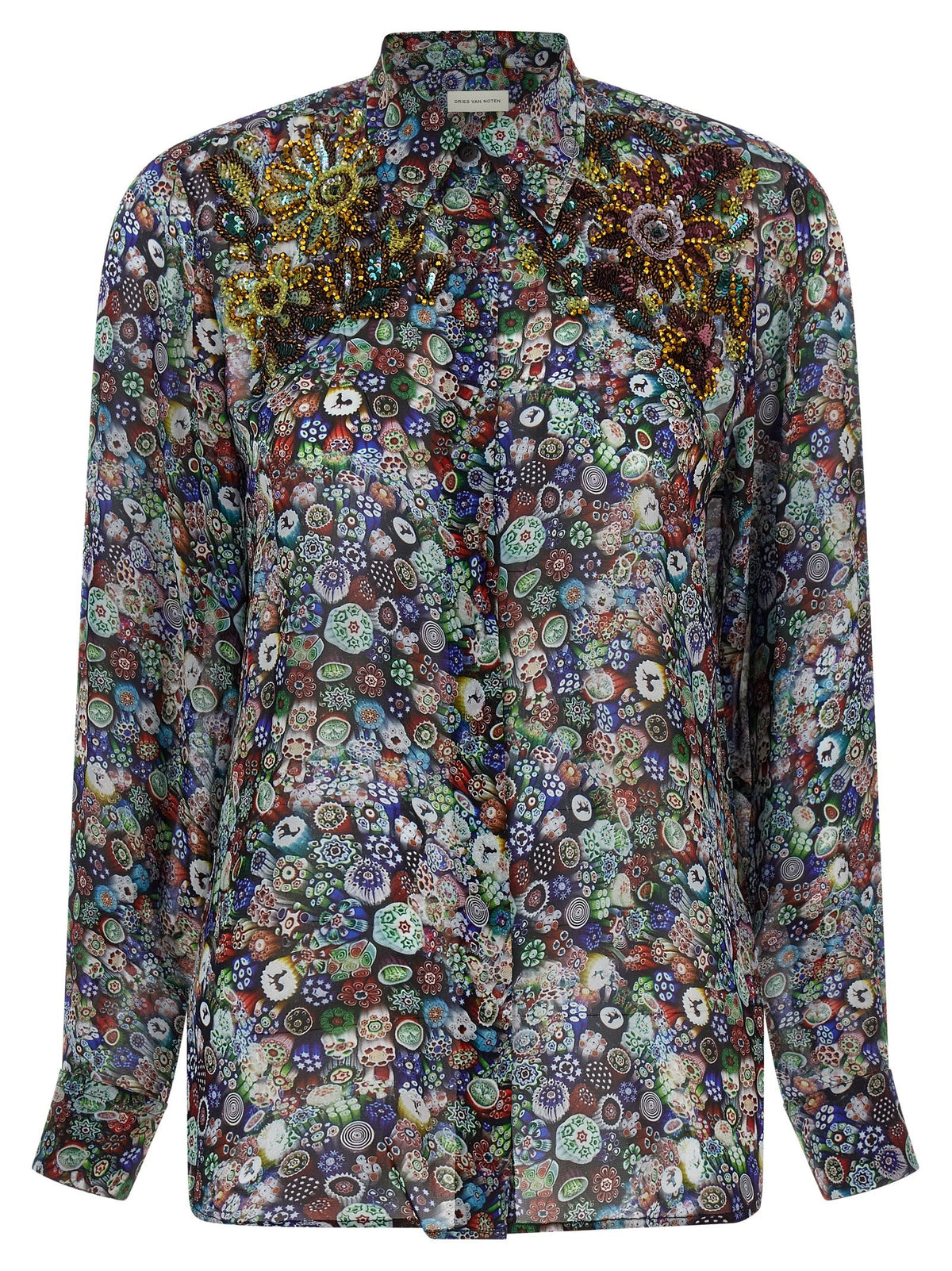 Dries Van Noten Glass Kaleidoscope Shirt Gold