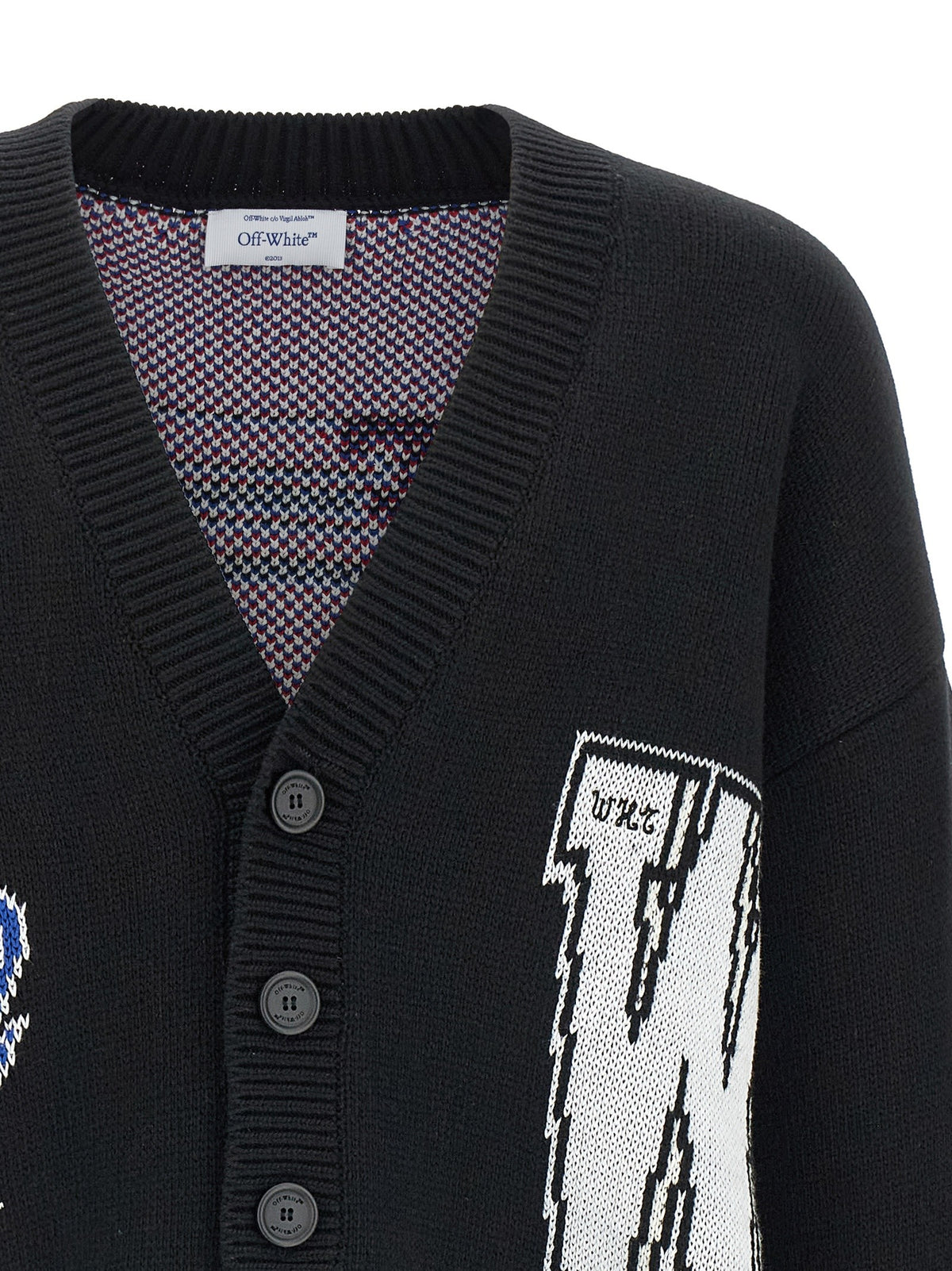 Off-White Glide Diag Cardigan Black, view 3