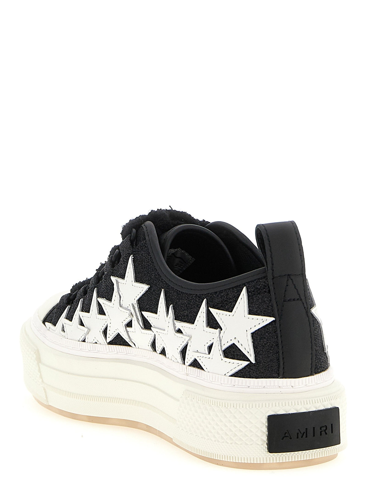 AMIRI Glitter Stars Court Low Sneakers White, view 3