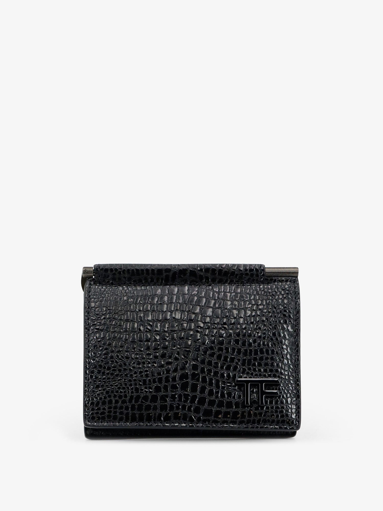 Tom Ford Men's Goat Leather Card Holder Black