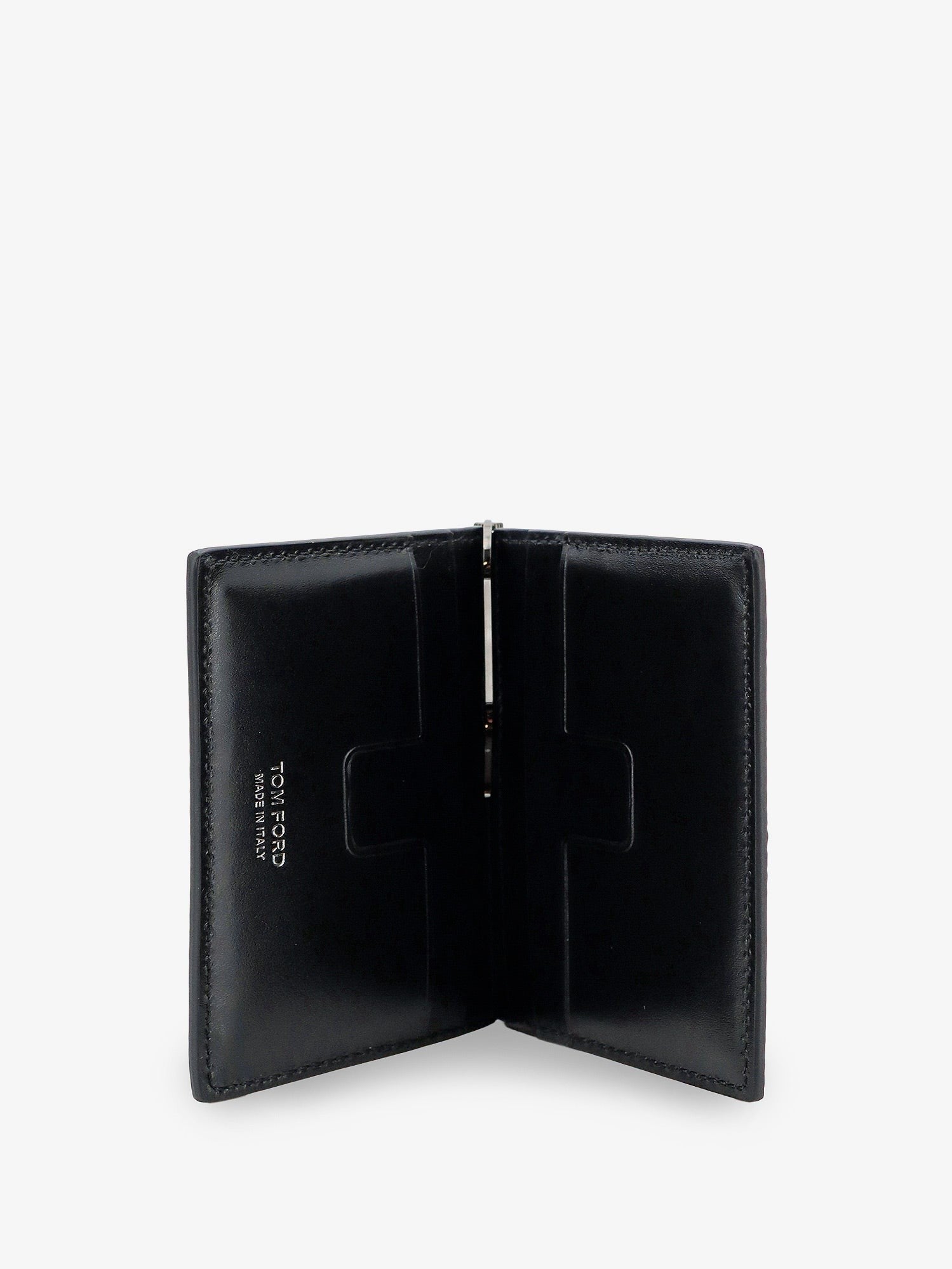 Tom Ford Men's Goat Leather Card Holder Black