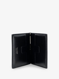 Tom Ford Men's Goat Leather Card Holder Black